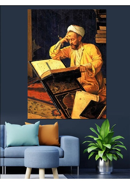 Ilahiyatçı - Osman Hamdi Bey Dekoratif Kanvas - Mdf Ahşap Tablo