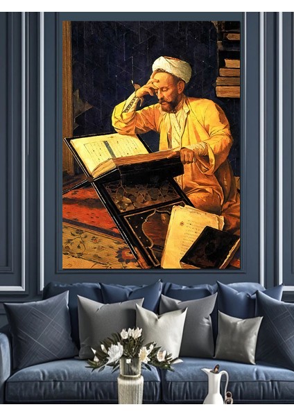 Ilahiyatçı - Osman Hamdi Bey Dekoratif Kanvas - Mdf Ahşap Tablo