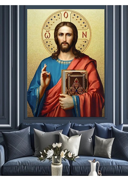 Hz Isa Jesus Christ Dekoratif Kanvas - Mdf Ahşap Tablo fırsatları