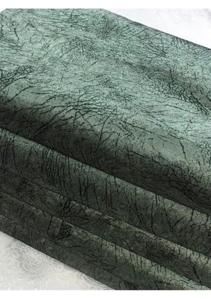 Süngerli Damar Desenli Parlak ve Kaymaz Koltuk & Çekyat Örtüsü Haki Yeşili