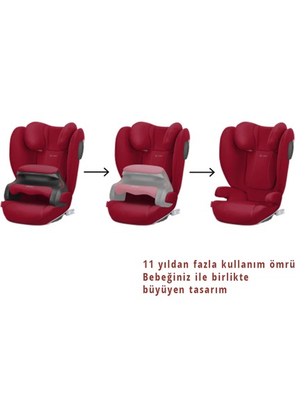 Pallas B2 Fix+ Lux (Dynamic Red) Isofixli Bebek Oto Koltuğu 9-36 Kg)