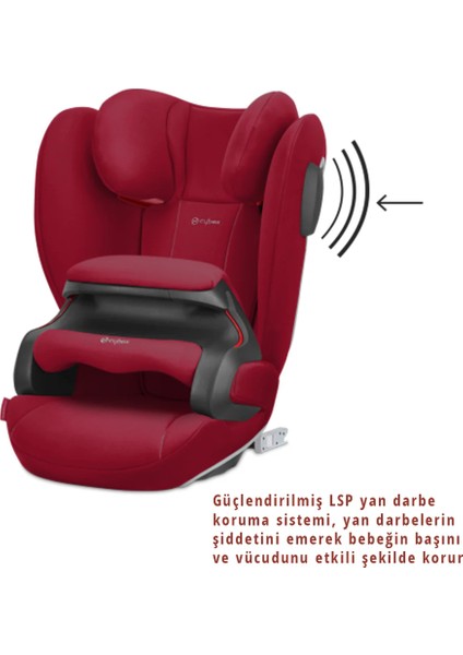 Pallas B2 Fix+ Lux (Dynamic Red) Isofixli Bebek Oto Koltuğu 9-36 Kg)