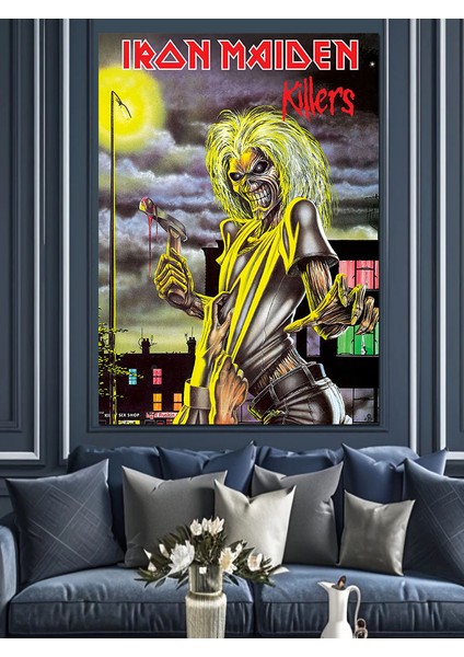 Iron Maiden Albüm Kapağı Dekoratif Kanvas - Mdf Ahşap Tablo fiyatları