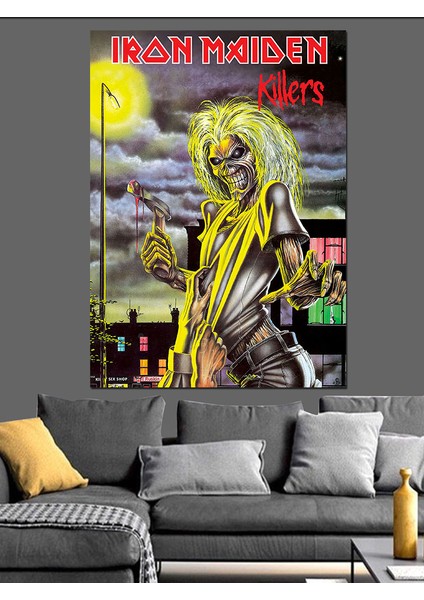 Iron Maiden Albüm Kapağı Dekoratif Kanvas - Mdf Ahşap Tablo modelleri