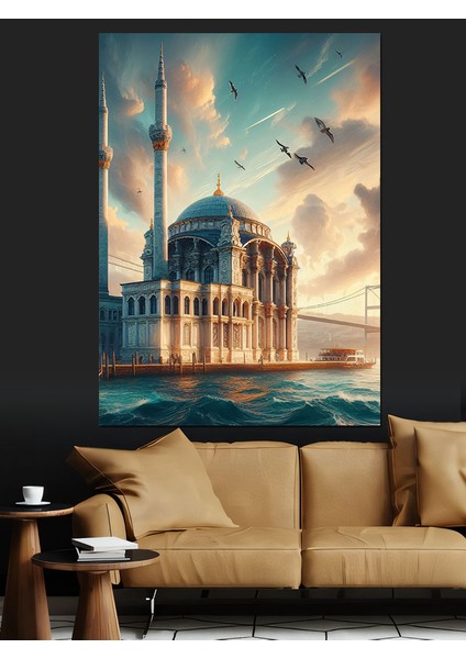Istanbul Ortaköy Camii Dekoratif Kanvas - Mdf Ahşap Tablo