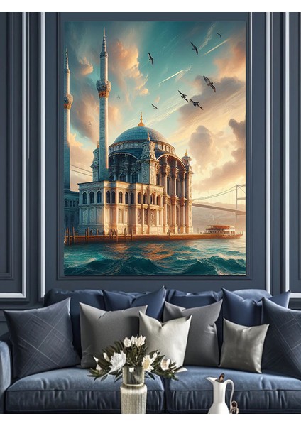 Istanbul Ortaköy Camii Dekoratif Kanvas - Mdf Ahşap Tablo fiyatları