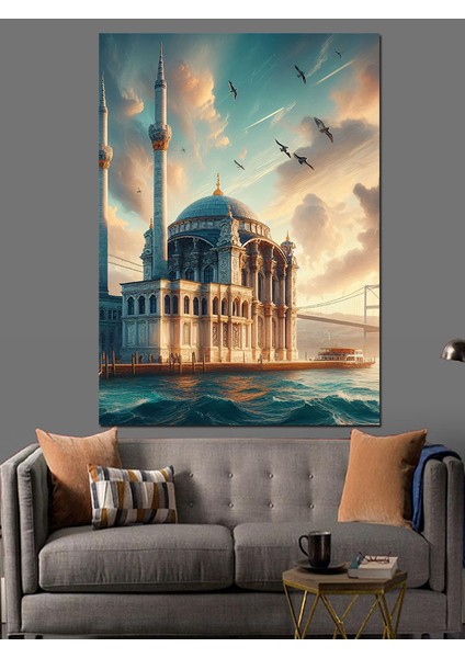 Istanbul Ortaköy Camii Dekoratif Kanvas - Mdf Ahşap Tablo fırsatları