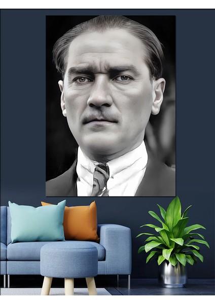 Mustafa Kemal Atatürk Dekoratif Kanvas - Mdf Ahşap Tablo
