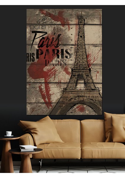 Paris Eyfel Dekoratif Kanvas - Mdf Ahşap Tablo fiyatları