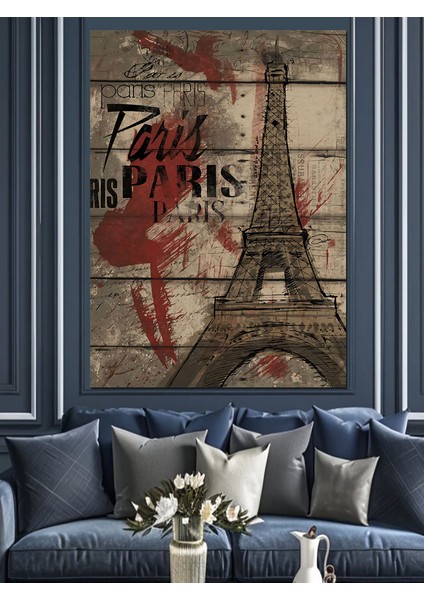 Paris Eyfel Dekoratif Kanvas - Mdf Ahşap Tablo modelleri