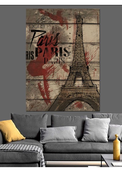 Paris Eyfel Dekoratif Kanvas - Mdf Ahşap Tablo fırsatları