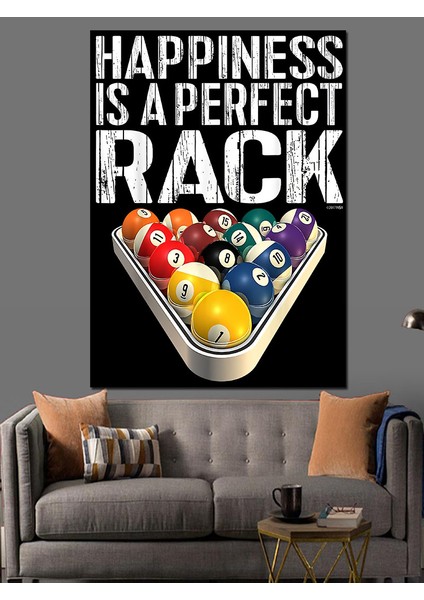 Bilardo Temalı Dekoratif Kanvas - Mdf Ahşap Tablo