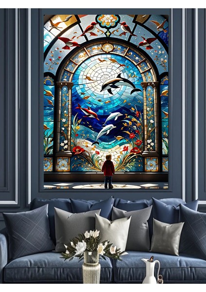 Vitray Cam Müzesi Dekoratif Kanvas - Mdf Ahşap Tablo fiyatları