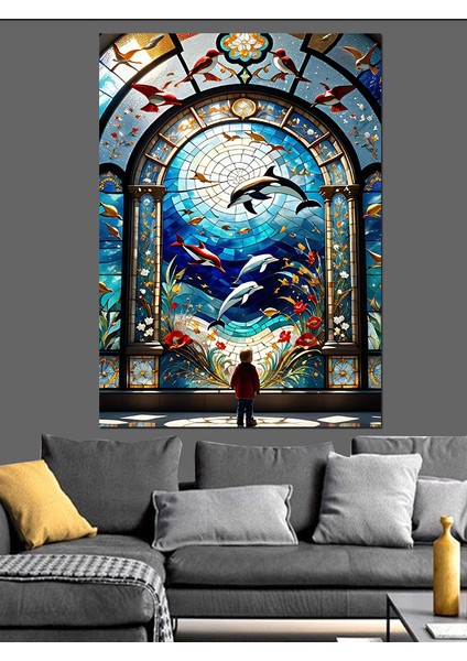 Vitray Cam Müzesi Dekoratif Kanvas - Mdf Ahşap Tablo modelleri