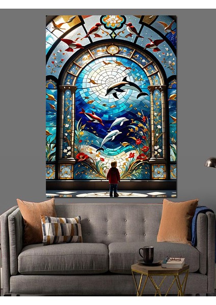 Vitray Cam Müzesi Dekoratif Kanvas - Mdf Ahşap Tablo fırsatları