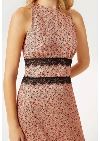 Halter Yaka Midi Elbise