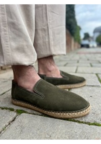 Yeti Leather Espadril Deri Günlük Erkek Ayakkabı Haki