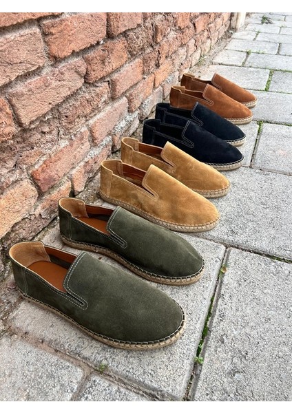 Yeti Leather Espadril Deri Günlük Erkek Ayakkabı Haki