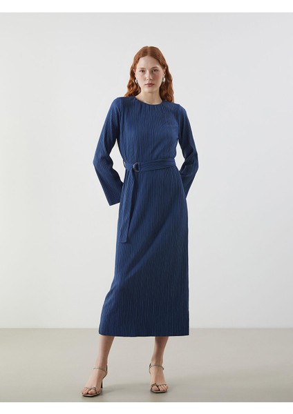 Lcw Vision Bisiklet Yaka Dokulu Krinkle Kadın Elbise fiyatları