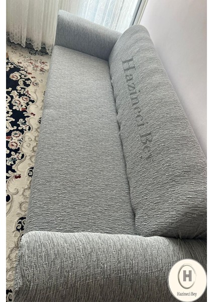 Jakarlı 3kişilik Koltuk Örtüsü , Çekyat Kanepe Kılıfı. Streç Lastikli Esnek ( 1 Adet)