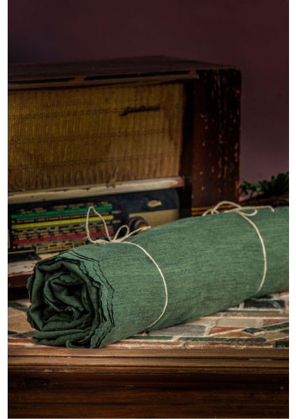 Koltuk Örtüsü | Çekyat Örtüsü | Koltuk Şalı 175X215 Mikrofiber Şönil Çift Taraflı Kaymaz | Yeşil modelleri
