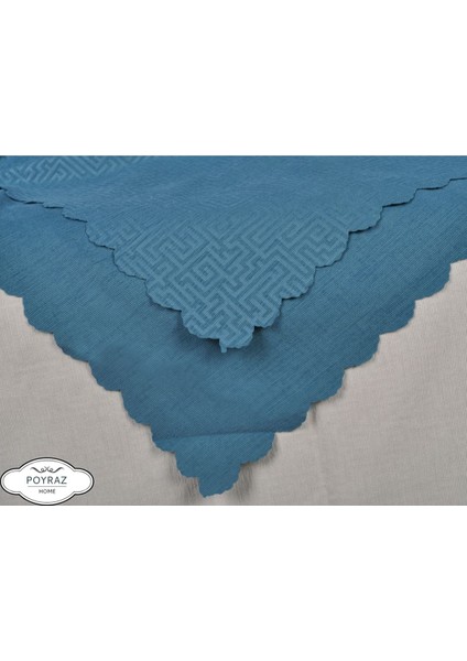 Mat Desenli Şönil Turkuaz Çift Taraflı Koltuk Çekyat Örtüsü Şalı fiyatları