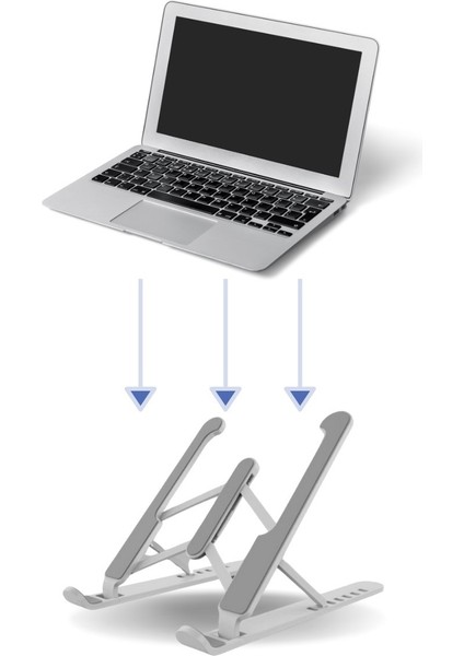Ayarlanabilir Plastik Dizüstü Destek Tabanı Katlanabilir Taşınabilir Laptop Sehpası Yükseltici-Findit