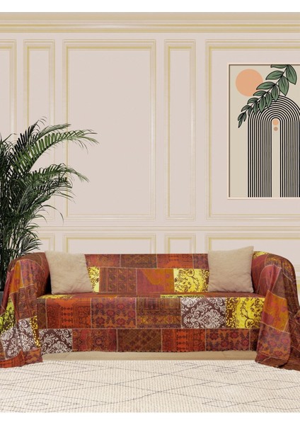 Latuda - Soft Dijital Baskılı Kaymaz Çekyat Örtüsü ve Koltuk Şalı 180X220