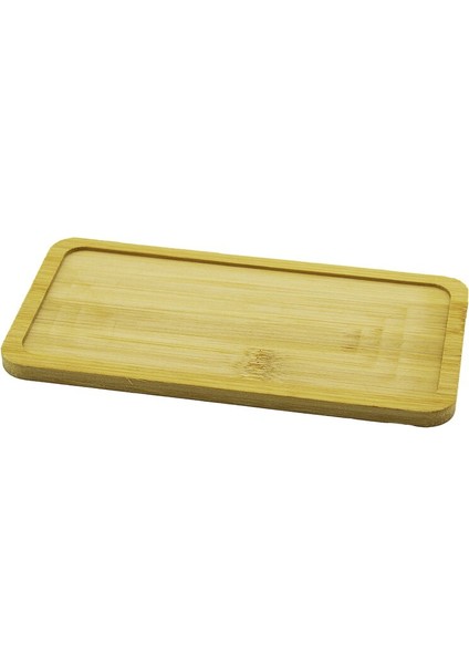 Dikdörtgen Ahşap Bambu Yağdanlık Altlık Mini Tepsi 20X10X0.8CM (2818)