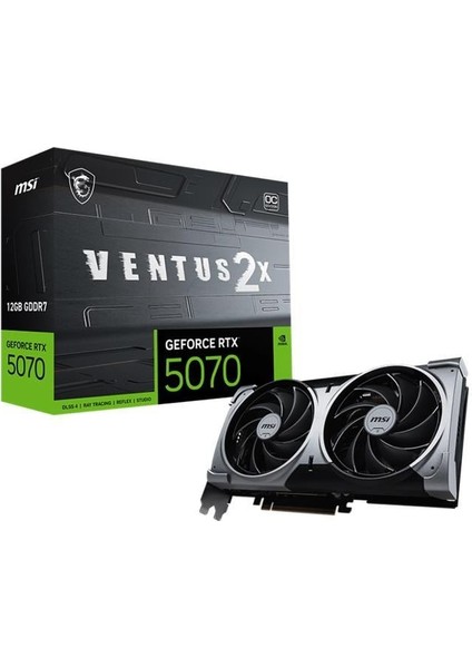Msı Geforce RTX5070 12G Ventus 2x Oc 12GB Gddr7 192BIT 1xhdmı 3xdp Ekran Kartı