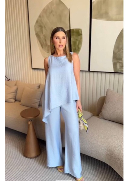Pantalon Bluz Takım Mavi L fiyatları
