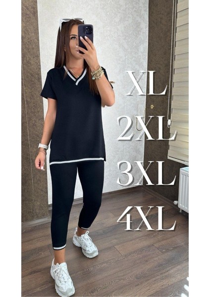 Ribanalı Büyük Beden Eşofman Takım 4xl
