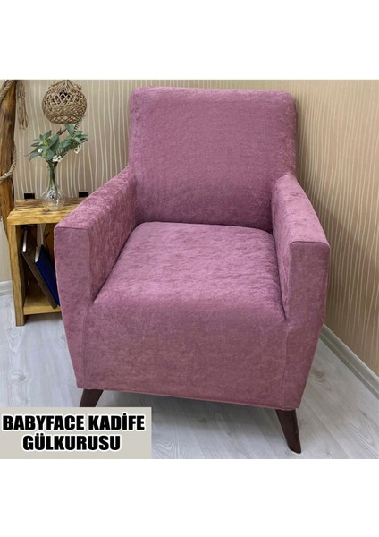 Babyface Kadife Kumaş 2 Adet Üçlü & Çekyat- 2 Adet Tekli Set Koltuk Kılıfı