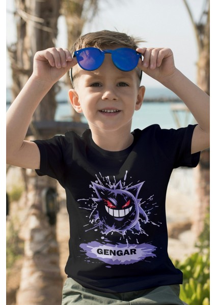 Pokemon Gengar Çocuk Tshirt Hayalet Tişört