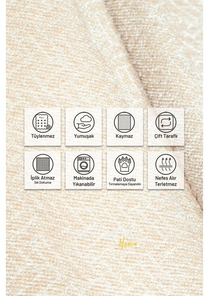 Zenit Koltuk Örtüsü 175X300 Large Dekoratif Jakarlı Şönil | Kanepe Örtüsü | Kaymaz , Krem modelleri