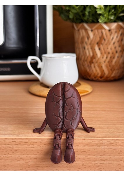3D Kahve Köşesi Sevimli Biblo Seti 3'lü,kahve Çekirdeği,beyaz Kahve Kupası,moko Pot,coffee Set