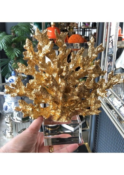 Polyester Mercan Dekor / Gold