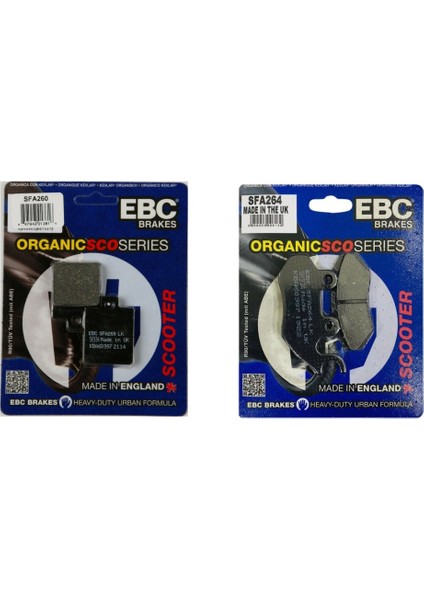 Sym Fiddle 3 200 Ön ve Arka Fren Balata Takımı Ebc EB02