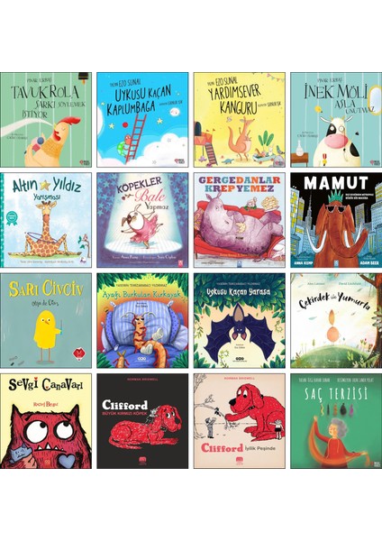 Tavuk Rola Şarkı Şarkı Söylemek + Inek Möli Asla Unutmaz + Uykusu Kaçan Kaplumbağa + Yardımsever Kanguru + Altın Yıldız Yarışması + Köpekler Bale Yapmaz + Gergedanlar Krep Yemez + Mamut / 16'lı