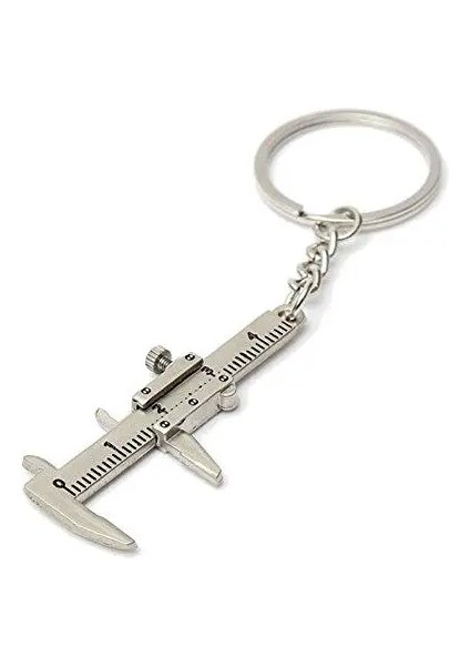 Mini Vernier Kumpas Cetvel Ölçer Anahtarlık 3 cm