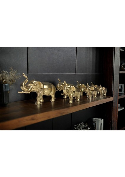 Premium Gold Renk 7li Bereket Fil Seti & Biblo Biyoplastik Ev Dekorasyon indirimleri