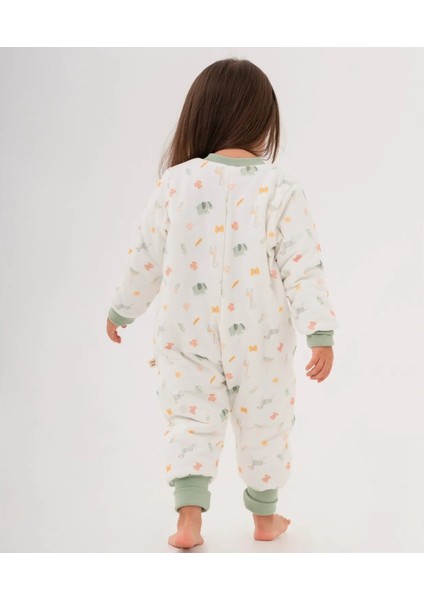 Fermuarlı Uzun Kollu Kışlık Bebek Çocuk Uyku Tulumu Safari 2,5 Tog
