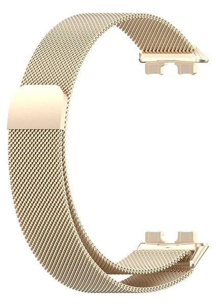 Huawei Band 10 Uyumlu Hasır Milano Metal Mıknatıslı Kordon