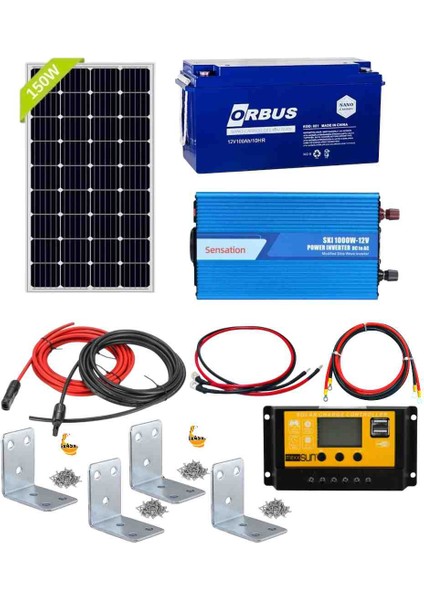 1 Kw Solar Paket Güneş Enerji Sistemleri