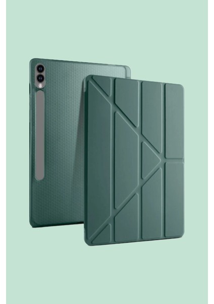 Samsung Tab S10 Ultra (X920) / S9 Ultra (X910) / Tab S8 Ultra Kalem Bölmeli Standlı Uyku Modlu Kılıf