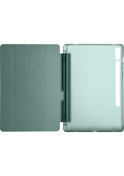 Samsung Tab S10 Ultra (X920) / S9 Ultra (X910) / Tab S8 Ultra Kalem Bölmeli Standlı Uyku Modlu Kılıf