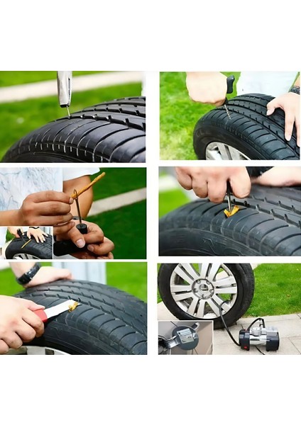 3 Adet 5'li Araç Motosiklet Lastik Tamir Fitili Lastik Onarım Için Yedek Fitil