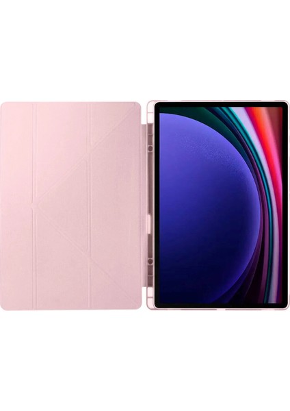 Samsung Tab S10 Ultra (X920) / S9 Ultra (X910) / Tab S8 Ultra Kalem Bölmeli Standlı Uyku Modlu Kılıf
