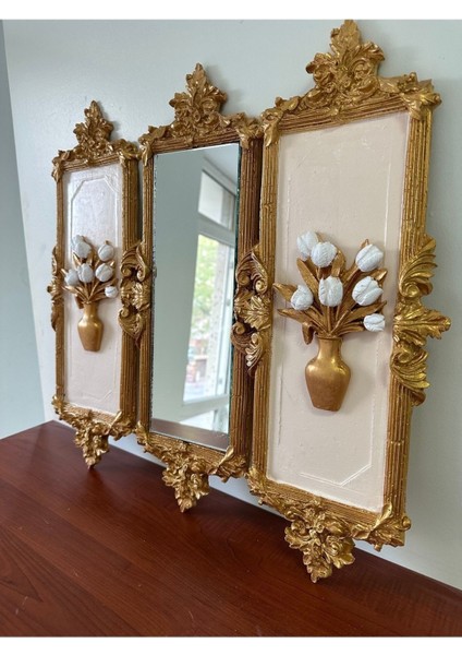 Ayna ve Tablo 3 Lü Duvar Askısı Modern Tasarım
