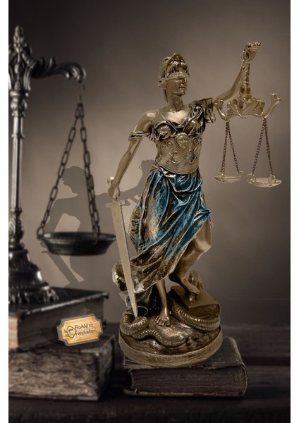 Hediyelik Dekoratif Obje Heykel Biblo Adalet Terazisi Heykeli Themis 32 cm . modelleri